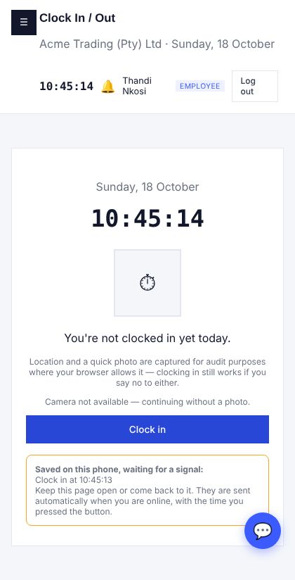 Saved on this phone, waiting for a signal.